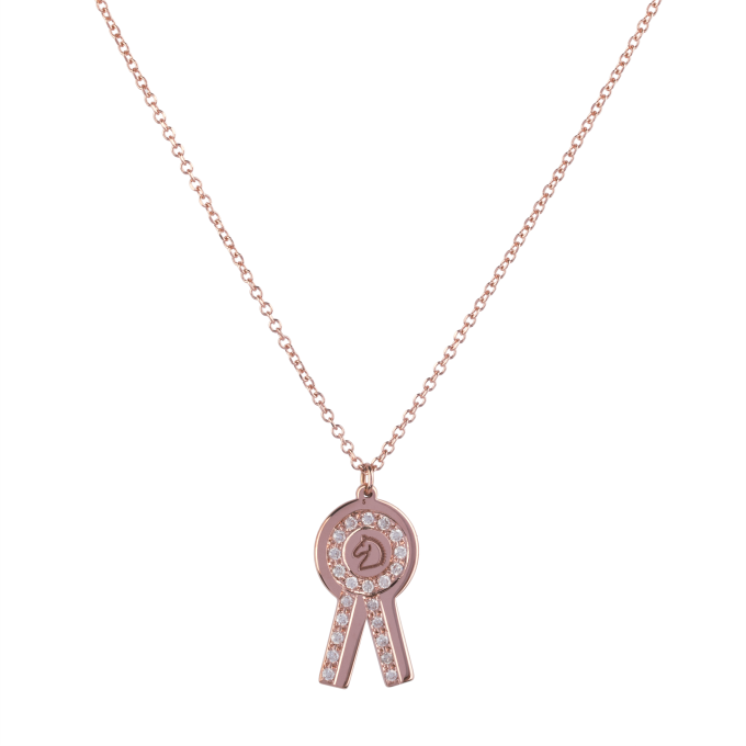 Diamond Prize Rosette - Rose Gold Necklace