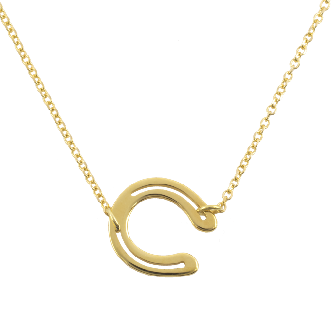 Small Horseshoe - Yellow Gold Necklace