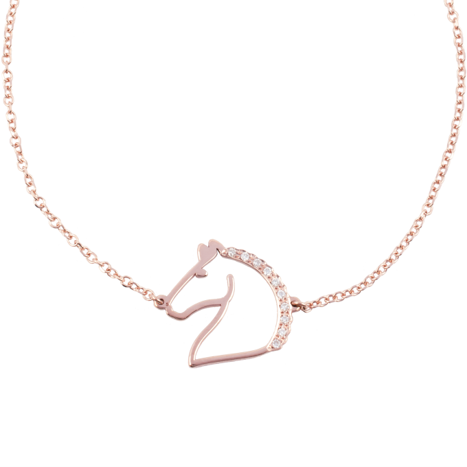 Diamond Horse - Pink Gold Bracelet
