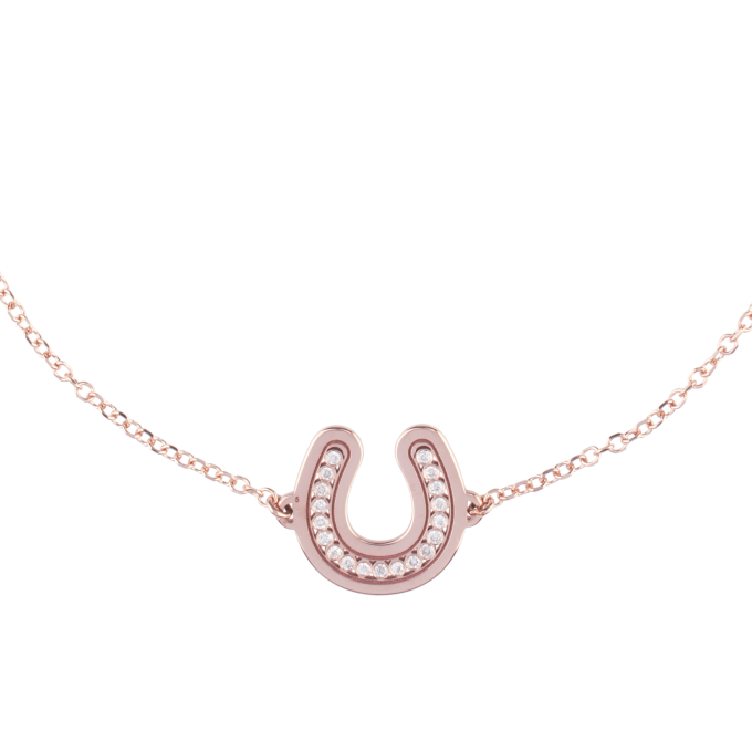 Diamond Horseshoe - Pink Gold Bracelet