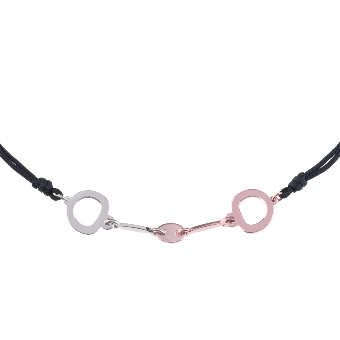 Horse Bit White and Pink Gold Bracelet Equestrian jewellery
