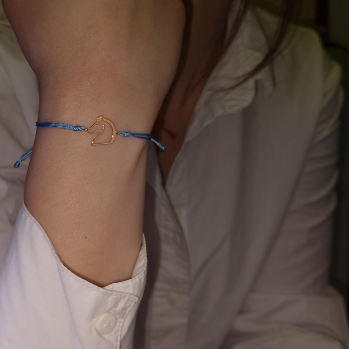 Baby Blue Horse - Rose Gold Bracelet