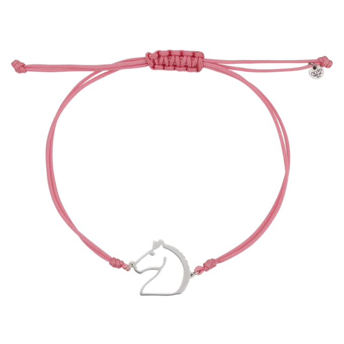 Baby Pink Horse - White Gold Bracelet