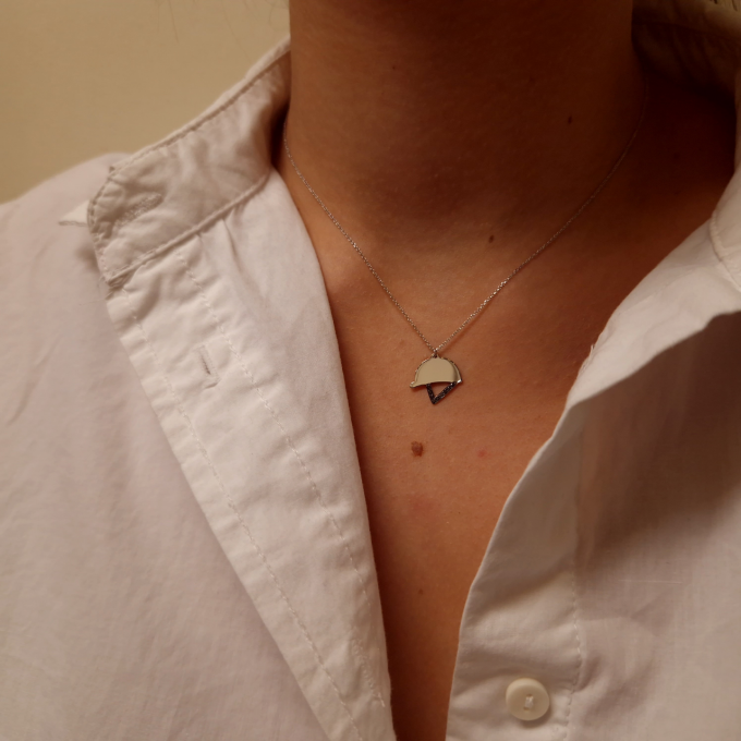 Black Diamond Helmet - White Gold Necklace