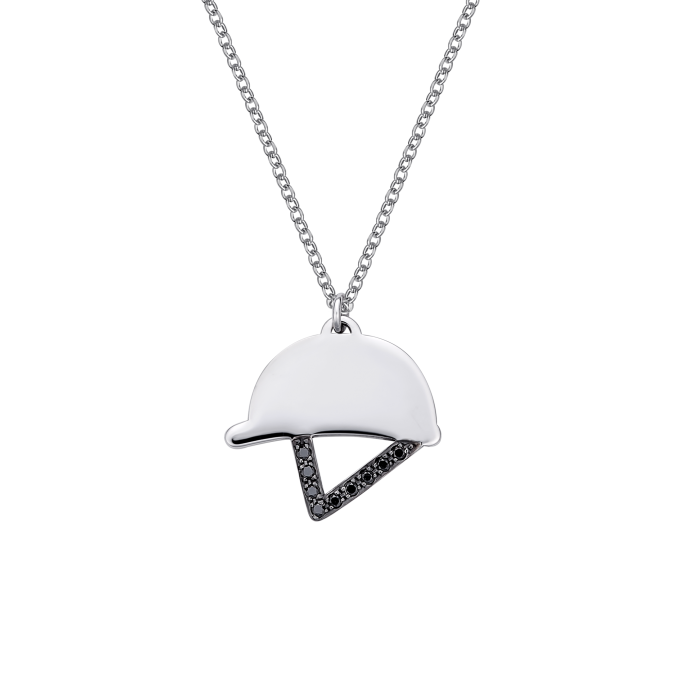 Black Diamond Helmet - White Gold Necklace