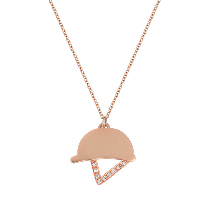 Diamond Helmet - Rose Gold Necklace