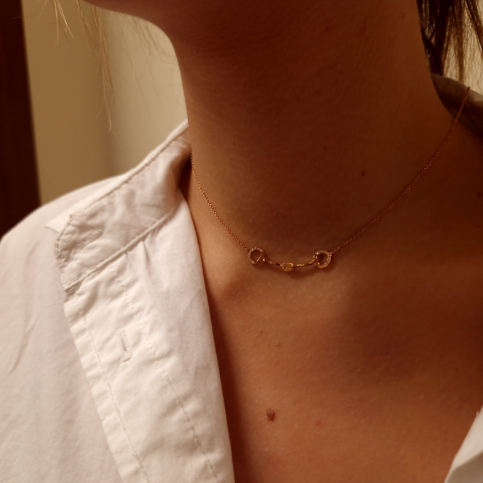 Diamond Horse Bit - Rose Gold Necklace