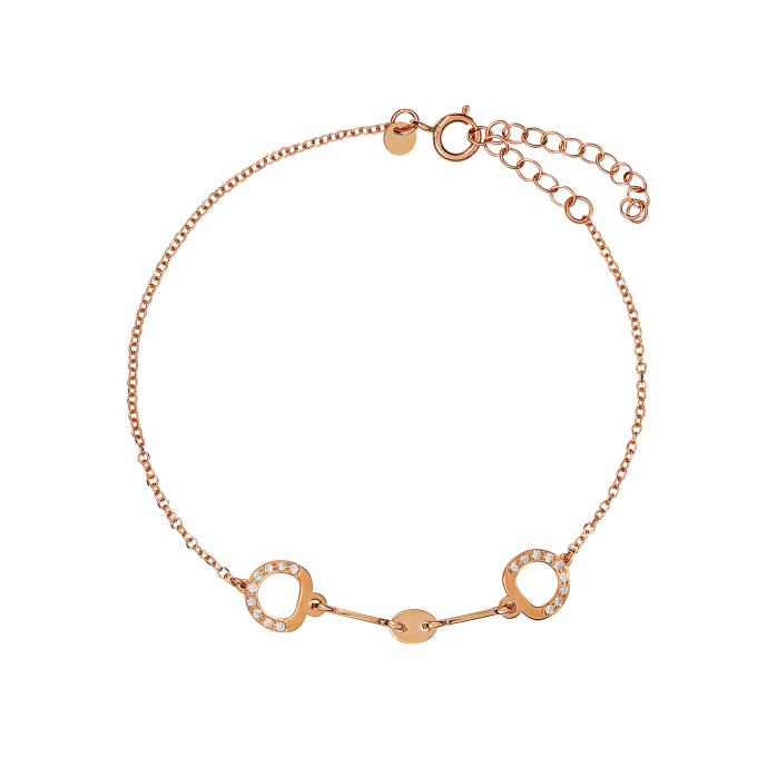 Diamond Horse Bit - Pink Gold Bracelet