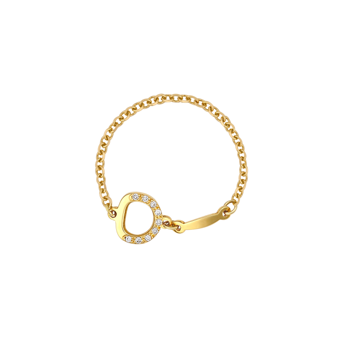 Diamond Horse Bit - Yellow Gold Ring 