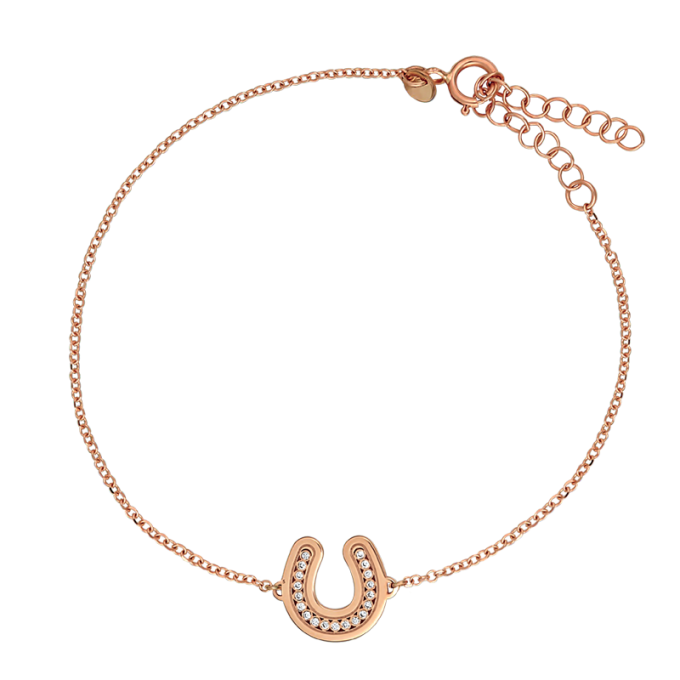 Diamond Horseshoe - Pink Gold Bracelet