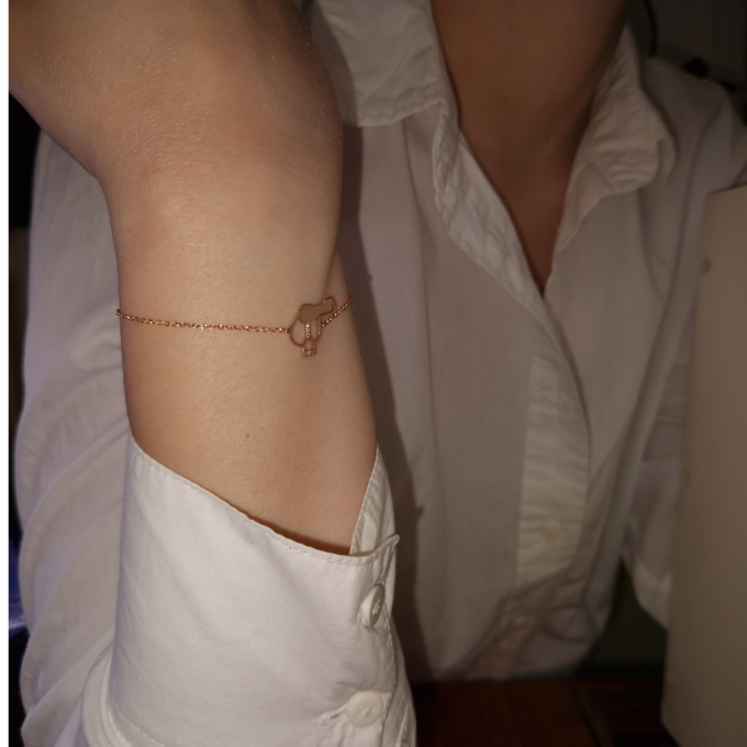 Diamond Saddle - Rose Gold Bracelet