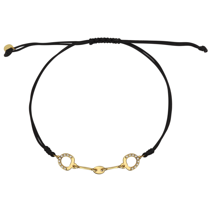 Diamond Horse Bit - Yellow Gold Bracelet