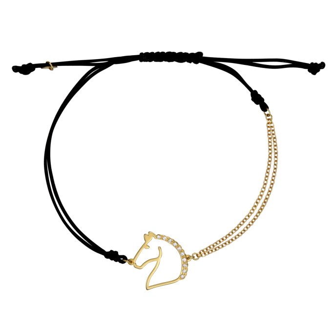 Precious and Easy Horse Yellow Gold Bracelet