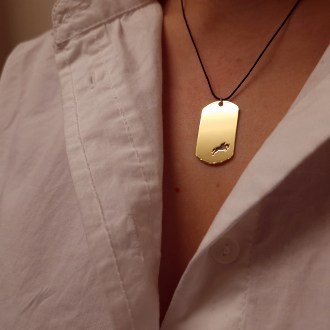 Show Jumping Amazon - Yellow Gold Necklace 