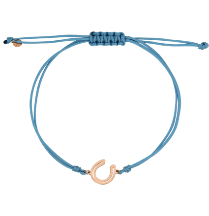 Baby Blue Small Horseshoe - Rose Gold Bracelet