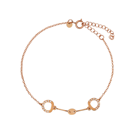 Diamond Horse Bit - Pink Gold Bracelet