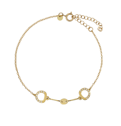 Diamond Horse Bit - Yellow Gold Bracelet