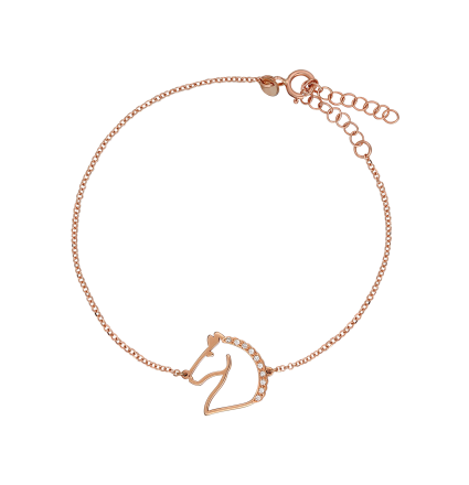Diamond Horse Pink Gold Bracelet
