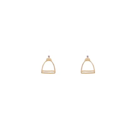 Horse Stirrups Stud Earrings in 14K Gold