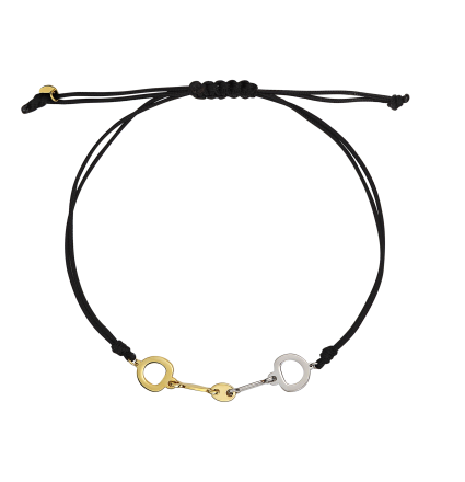 Nice and Easy Horse Bit White and Yellow Gold Bracelet