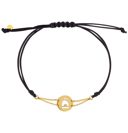 Precious and Easy Stirrup In Circle Yellow Gold Bracelet