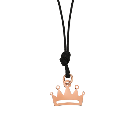 Rose Gold Crown With Black Cord