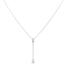 Diamond Whip White Gold Necklace / Equestrian / Equine
