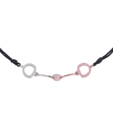 Nice and Easy Horse Bit White and Pink Gold Bracelet / Equestrian / Equine