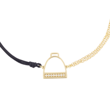 Precious and Easy Stirrup yellow Gold Bracelet / Equestrian / Equine