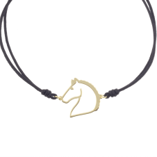 Nice and Easy Horse Yellow Gold Bracelet / Equestrian / Equine