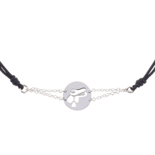 Precious and Easy Saddle In Circle White Gold Bracelet / Equesrian / Equine