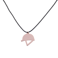 Nice and Easy Helmet Pink Gold Necklace