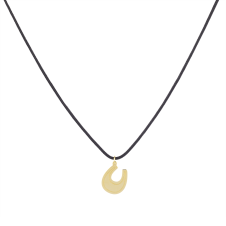 Nice and Easy Shiny Horseshoe Yellow Gold Necklace