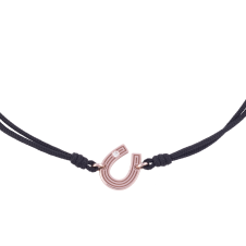 Precious and Easy Tiny Horseshoe Pink Gold Bracelet / Equestrian / Equine