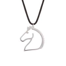Horse White Gold Necklace