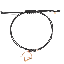 Nice and Easy Black Spinels-Helmet Pink Gold Bracelet / Equestrian / Equine 