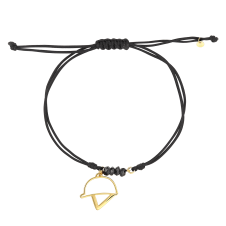 Nice and Easy Black Spinels-Helmet Yellow Gold Bracelet / Equestrian / Equine 
