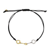 Nice and Easy Horse Bit White and Yellow Gold Bracelet / Equestrian / Equine 