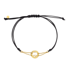 Precious and Easy Helmet In Circle Yellow Gold Bracelet / Equestrian / Equine 