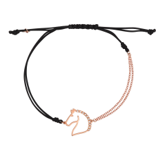 Precious and Easy Horse Pink Gold Bracelet / Equestrian / Equine 