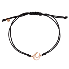 Precious and Easy Small Horseshoe Pink Gold Bracelet / Equestrian / Equine