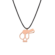 Nice and Easy Saddle Pink Gold Necklace