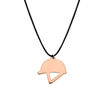 Nice and Easy Helmet Pink Gold Necklace