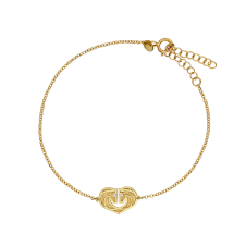 Two Horses One Heart Engraved Yellow Gold Bracelet / Equine / Equestrian 