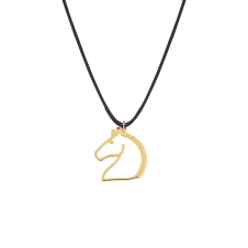 Nice and Easy Horse Yellow Gold Necklace